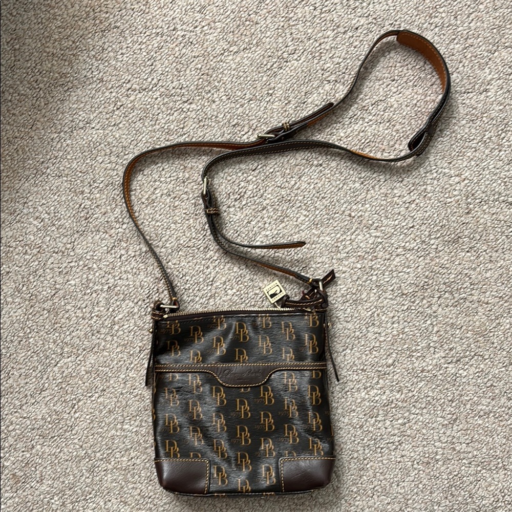 Brown and Gold Crossbody Bag